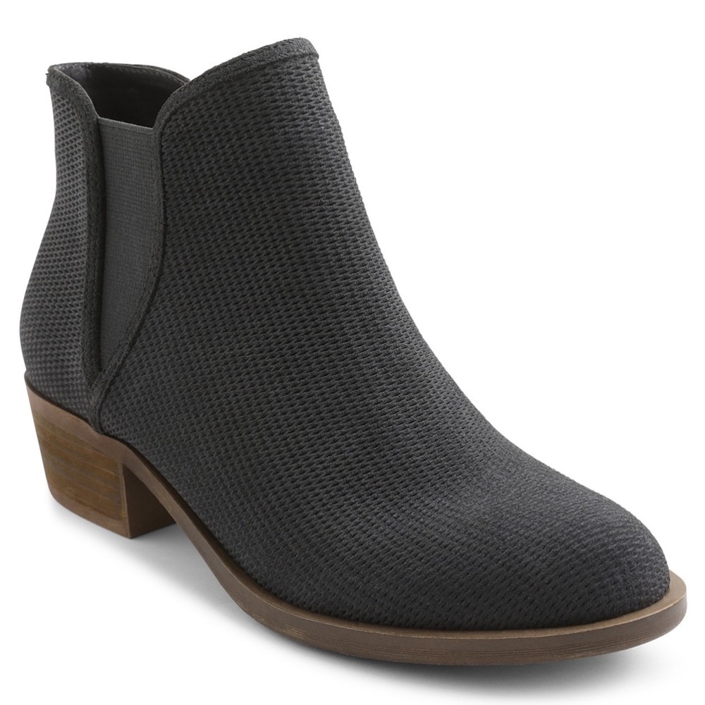 KENSIE Gerona Gray Woven Leather Ankle Booties 7.5